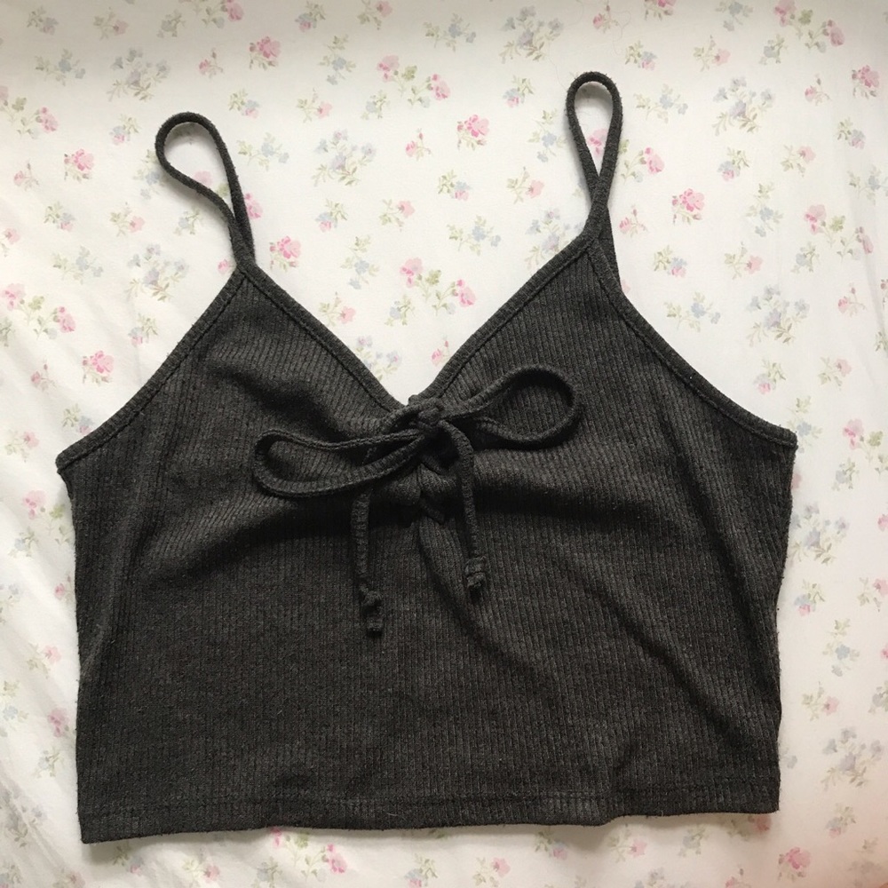 Front tie tank top